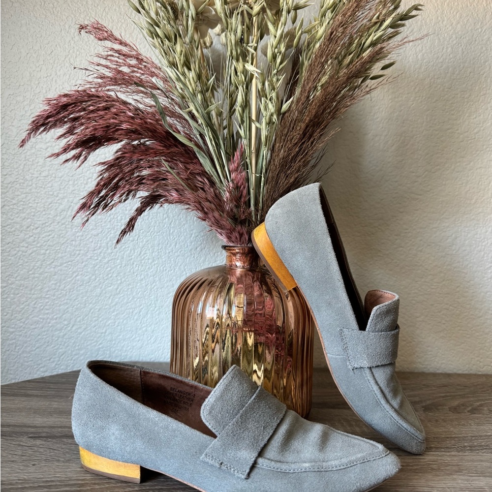 Jeffrey Campbell Light Gray Suede Loafers